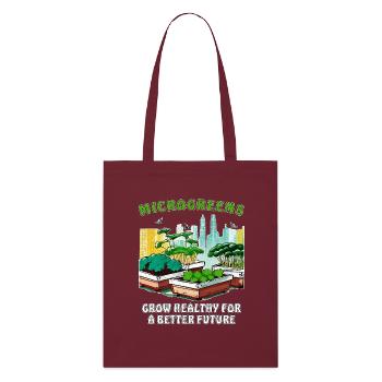 GROW HEALTHY FOR A BETTER FUTURE - Stanley/Stella Organic Tote Bag - burgundy - Front