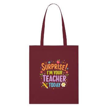 ENSEIGNANT - Tote bag bio Stanley/Stella - bordeaux - Devant