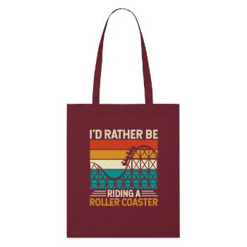 Parc à thème de montagnes russes - Tote bag bio Stanley/Stella - bordeaux - Devant