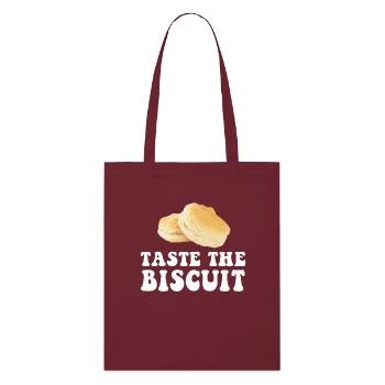 Taste The Biscuit Taste The Goodness - Stanley/Stella Organic Tote Bag - burgundy - Front