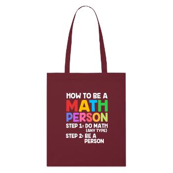Mathématiques - Tote bag bio Stanley/Stella - bordeaux - Devant