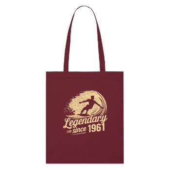 Légendaire depuis 1961 Anniversaire Surfeur - Tote bag bio Stanley/Stella - bordeaux - Devant