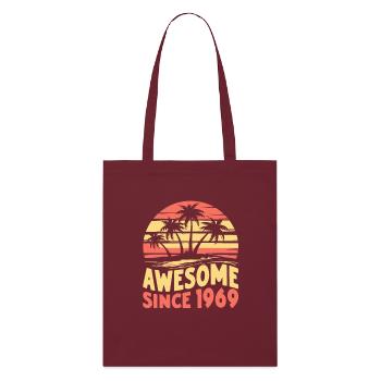 Génial depuis 1969 Anniversaire - Tote bag bio Stanley/Stella - bordeaux - Devant