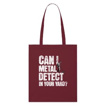 Probing Metal Detector - Stanley/Stella Organic Tote Bag - burgundy - Front