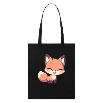 Füchse Fuchs - Stanley/Stella Bio-Stoffbeutel - Schwarz - Vorne