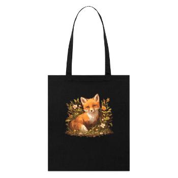 Füchse Fuchs - Stanley/Stella Bio-Stoffbeutel - Schwarz - Vorne