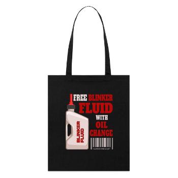 Liquide de clignotant gratuit avec vidange d’huile - Tote bag bio Stanley/Stella - noir - Devant