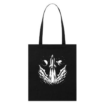 lancement de fusée, espace, fusée, - Tote bag bio Stanley/Stella - noir - Devant