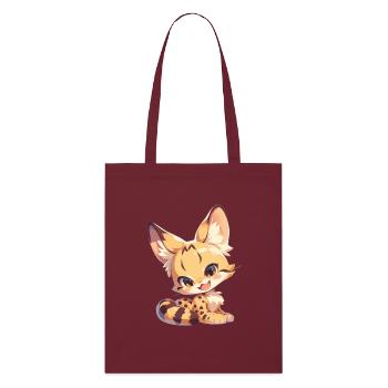 Servale Serval - Stanley/Stella Bio-Stoffbeutel - Burgunderrot - Vorne