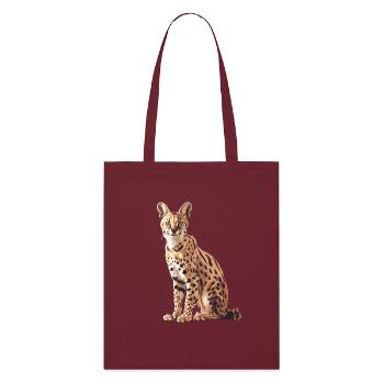 Servale Serval - Stanley/Stella Bio-Stoffbeutel - Burgunderrot - Vorne