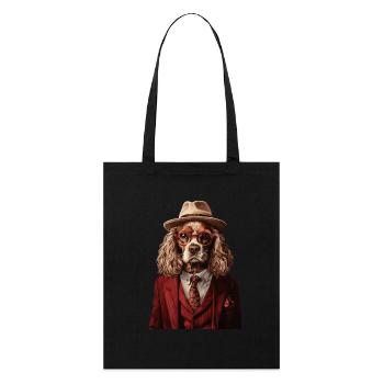 Cocker Spaniel - Stanley/Stella Bio-Stoffbeutel - Schwarz - Vorne