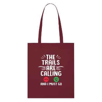 Trail running - Stanley/Stella Organic Tote Bag - burgundy - Front