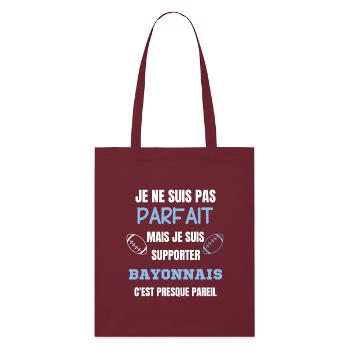 Supporter Bayonnais Rugby - Tote bag bio Stanley/Stella - bordeaux - Devant
