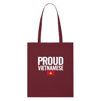 Fier Vietnamien Vietnam Drapeau Vietnamien - Tote bag bio Stanley/Stella - bordeaux - Devant
