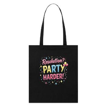 Conception de la fête de résolution - Motif amusant du réveillon du Nouvel An - Tote bag bio Stanley/Stella - noir - Devant
