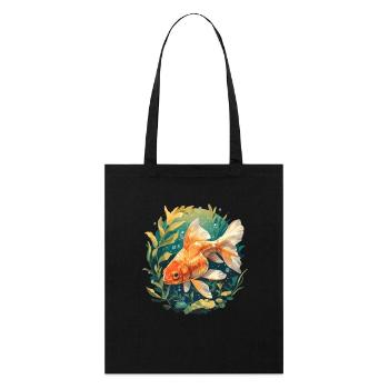 poisson rouge - Tote bag bio Stanley/Stella - noir - Devant