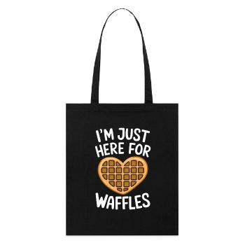 Waffles Saying Dessert Funny Waffles Gift - Stanley/Stella Organic Tote Bag - black - Front