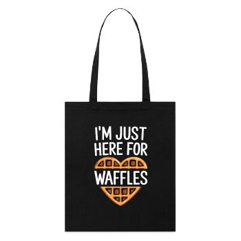 Waffles Saying Dessert Funny Waffles Gift - Stanley/Stella Organic Tote Bag - black - Front