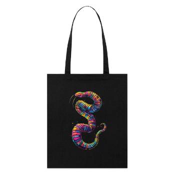 Wurm - Stanley/Stella Bio-Stoffbeutel - Schwarz - Vorne