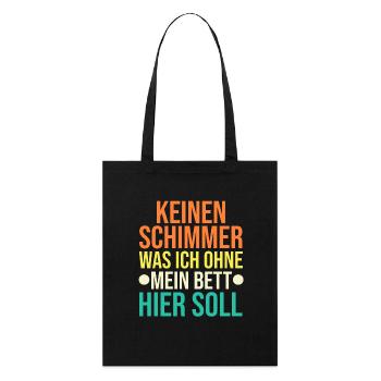 Late riser Shlafen lazy - Stanley/Stella Organic Tote Bag - black - Front