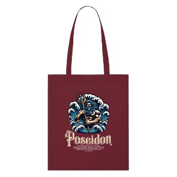 Poséidon Dieu des tempêtes et des mers Mythologie - Tote bag bio Stanley/Stella - bordeaux - Devant