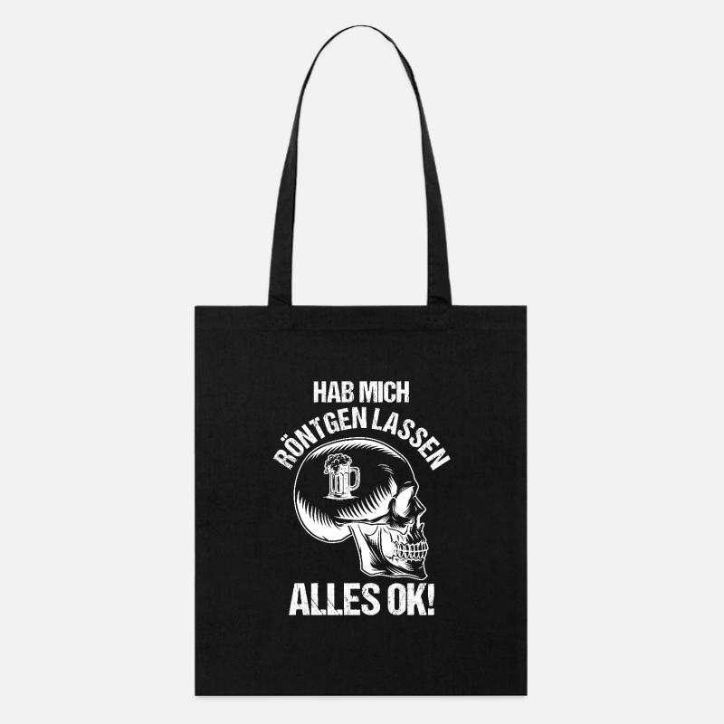 Ich Habe Mich Röntgen Lassen Bier - Stanley/Stella Bio-Stoffbeutel - Schwarz