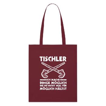 Charpentier, Charpentier, Charpentier - Tote bag bio Stanley/Stella - bordeaux - Devant