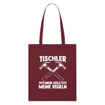 Schreiner Zimmermann Tischler - Stanley/Stella Bio-Stoffbeutel - Burgunderrot - Vorne
