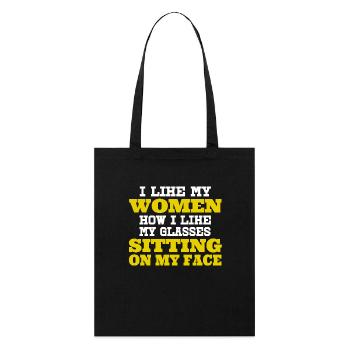Women sitting on my face a provocative - Stanley/Stella Organic Tote Bag - black - Front