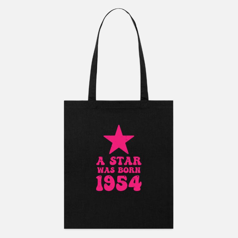 Ein Stern Wurde 1954 Geboren Geburtstag - Stanley/Stella Bio-Stoffbeutel - Schwarz