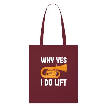 Tubiste Pourquoi Yes I Lift - Tote bag bio Stanley/Stella - bordeaux - Devant