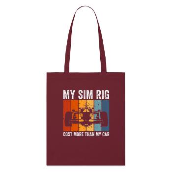 Simracer Esports Enthusiast Sim Racing - Stanley/Stella Bio-Stoffbeutel - Burgunderrot - Vorne