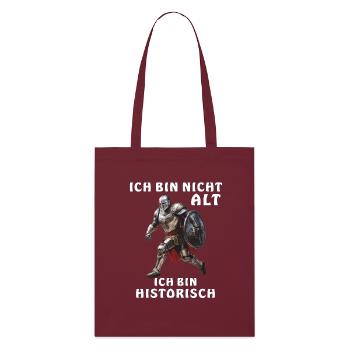 KNIGHTS NOT OLD HISTORICAL - Stanley/Stella Organic Tote Bag - burgundy - Front