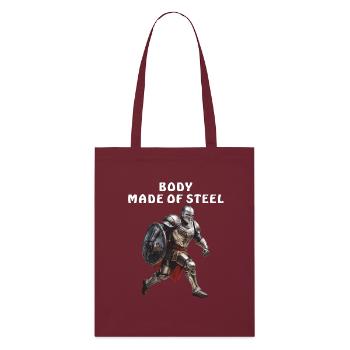 CORPS DE BLINDAGE EN ACIER - Tote bag bio Stanley/Stella - bordeaux - Devant