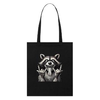 Rock 'n' Roll raton laveur Métal Art Design - Tote bag bio Stanley/Stella - noir - Devant