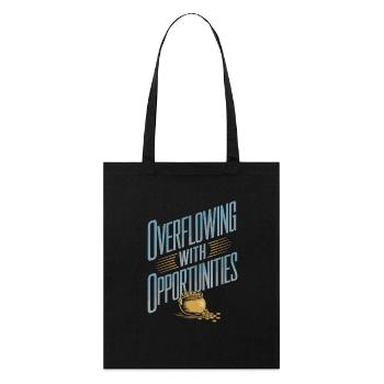 Manifesting Abundance with Possibilities - Stanley/Stella Organic Tote Bag - black - Front