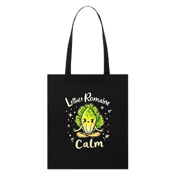 Salat Romaine Calm – Lustiger Salat - Stanley/Stella Bio-Stoffbeutel - Schwarz - Vorne