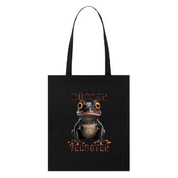 BAISON DE GRENOUILLE INTERDITE - Tote bag bio Stanley/Stella - noir - Devant