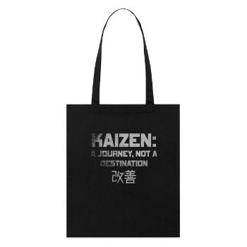 Kaizen : un voyage, pas une destination - Tote bag bio Stanley/Stella - noir - Devant