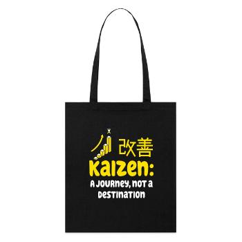 Kaizen : un voyage, pas une destination - Tote bag bio Stanley/Stella - noir - Devant