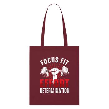 Concentration et détermination Forme physique Motivation - Tote bag bio Stanley/Stella - bordeaux - Devant