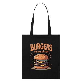 Burgers are my Soulmate Hamburger Fast Food - Stanley/Stella Bio-Stoffbeutel - Schwarz - Vorne