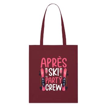 Équipe de fête après ski - Tote bag bio Stanley/Stella - bordeaux - Devant
