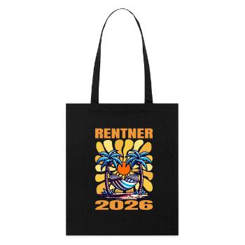 Rentner 2026 - Stanley/Stella Bio-Stoffbeutel - Schwarz - Vorne
