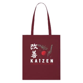 Kaizen: Eine Reise, kein Ziel - Stanley/Stella Bio-Stoffbeutel - Burgunderrot - Vorne