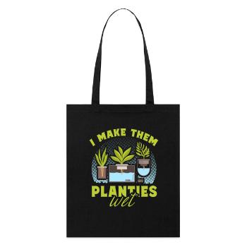 Je les fais Planties mouillés - Tote bag bio Stanley/Stella - noir - Devant