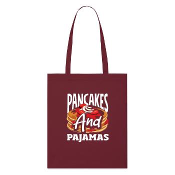 Crêpes et pyjamas Plaisir du petit-déjeuner - Tote bag bio Stanley/Stella - bordeaux - Devant