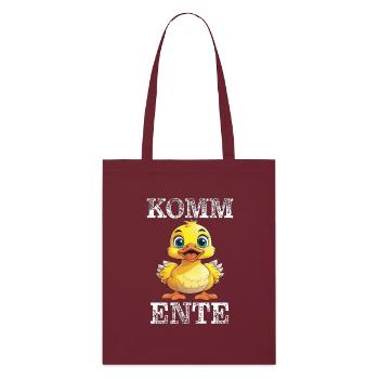 COME DUCK - Stanley/Stella Organic Tote Bag - burgundy - Front