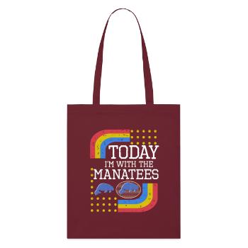 Vintage Slogan MANATEES - Tote bag bio Stanley/Stella - bordeaux - Devant
