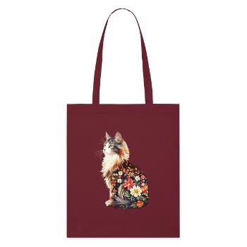 Maine Coon - Stanley/Stella Bio-Stoffbeutel - Burgunderrot - Vorne